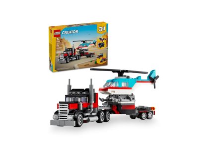 LEGO Creator Nákladní vůz s plošinou a vrtulníkem  31146