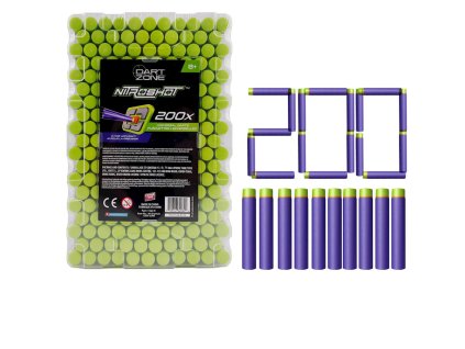 Dart Zone Nitroshot Šipky 200 kusů 6206-E200