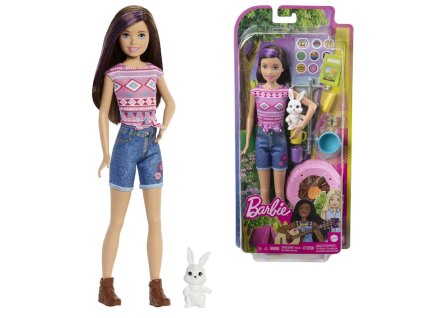Barbie Skipper Kemping sada panenka a zvířátko HDF71