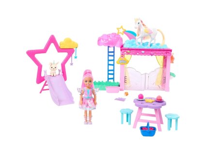 Barbie Color Change panenka Chelsea Sada Špetka magie s pegasem a doplňky JCW56