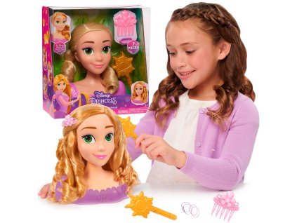 Panenka Hlava na česání a úpravu vlasů Princezna Disney Locika Na vlásku + doplňky