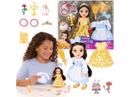 Mini panenka Disney Kráska a Zvíře Belle 16 cm + doplňky