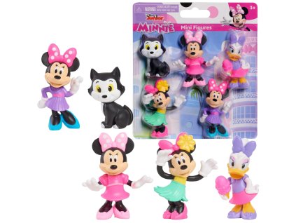 Sada Mini Figurek Disney Junior Minnie Mouse 5 sběratelských figurek