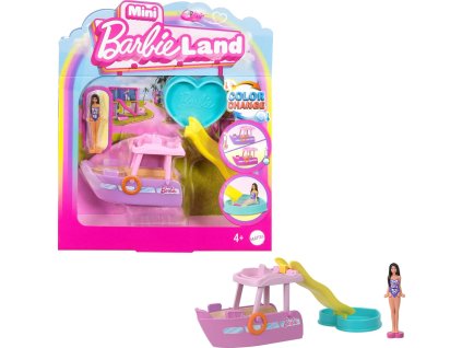 Mini BarbieLand: Mini jachta s figurkou Barbie