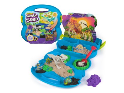 Kinetický Písek T-Rex Dig Kufřík Sada Hledání Kostry Dinosaura Kinetic Sand + Doplňky