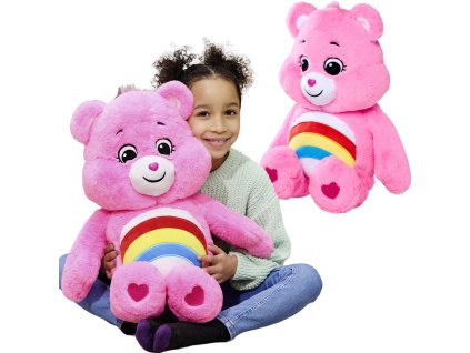 Medvídci Troskouni Care Bears Plyšák Veselé Srdce Cheer Bear růžový 60 cm