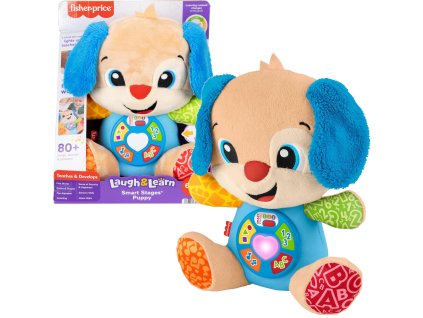 Fisher Price Interaktivní Štěňátko Učňátko Pro nejmenší Modré Uč se a směj!