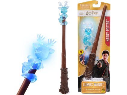 Harry Potter hnědá Hůlka s tlačítkem Patronus Jelen Světlo 6+ Spin Master