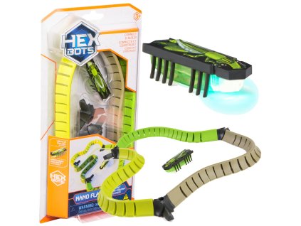 Malá Startovací Sada Hex Bots Nano Flash Start Set Zelená Dráha s Figurkou