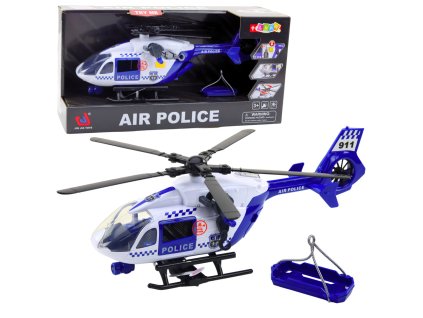 Policejní vrtulník Hák Nosítka Světla Zvuky 1:12