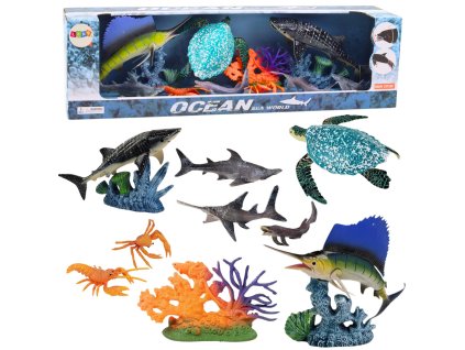 Sada Mořských Zvířat Pohyblivé Prvky Želva