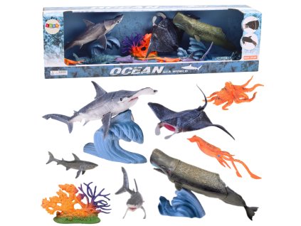 Sada Mořských Zvířat Pohyblivé Prvky Rejnok