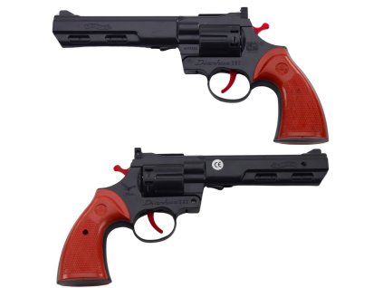 Revolver na kapsle – černý, zvuková imitace výstřelu