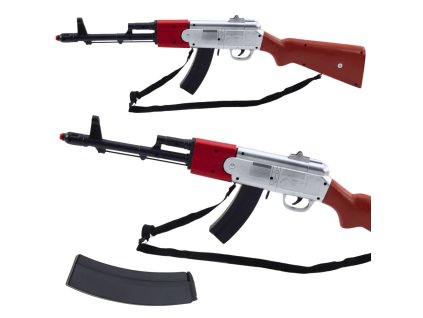 Puška Brokovnice Hračka s Popruhem Hnědá Zvuky 65cm