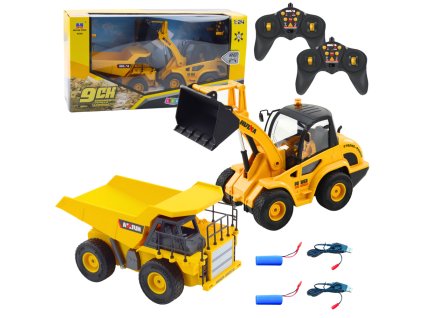 RC Sada Nakladač Buldozer Sklápěč 1:24 2v1