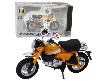 Motorka Retro Klasická Kovová Světla Žlutá 1:12