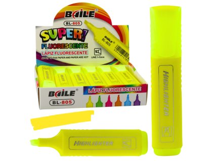 Zvýrazňovač Na poznámky Škola Kancelář Neon Intenzivní Žlutý