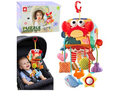 Závěsná Sensorická Kostka do Postýlky Mořská Zvířátka