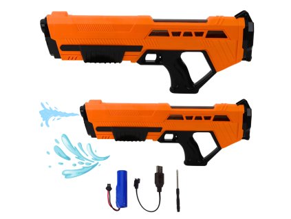 Vodní pistole elektrická automatická oranžová