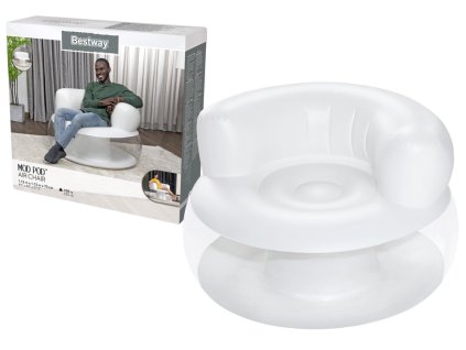 Inflatable Chair White 112 x 112 x 70 cm Bestway 75138