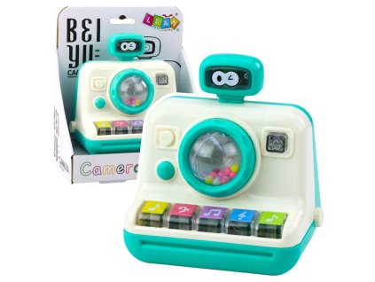 Interaktivní fotoaparát Piano Rattle Světla Zvuky Bílá Zelená