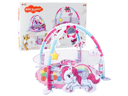 Dětská hrací podložka Ball Pool 3v1 Unicorn Pink
