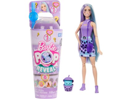 Panenka Barbie Pop Reveal Taro Bubble Tea + příslušenství HTJ19