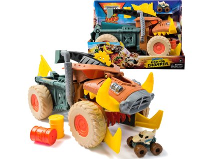Monster Jam Mini Jams Megalodon Mad Hog Chomper sada s velkým a malým autem