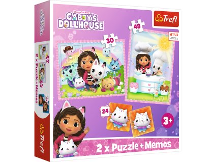 Trefl 2v1 Cat House Gabi Puzzle + paměť 3+ let