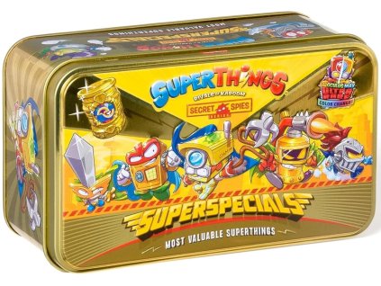 SuperThings Super Special Ultra Rare Secret Spies – exkluzivní zlatá plechovka
