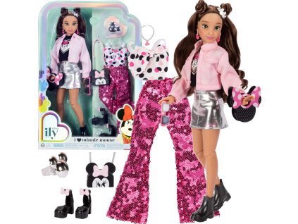 Disney ILY 4ever – módní panenka Minnie Mouse + sada doplňků, 30 cm