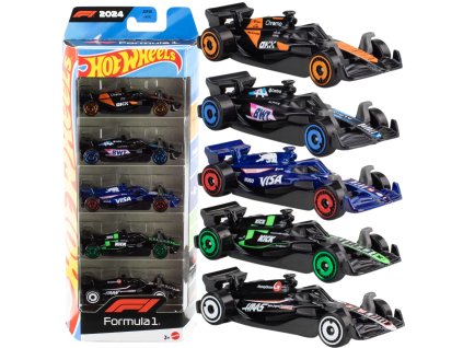 Hot Wheels Formula 1 – sada 5 závodních vozů Race Team, 1:64
