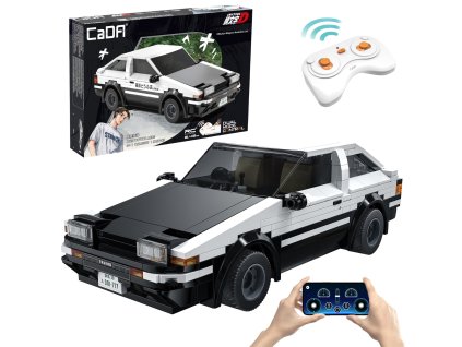 Stavebnice CaDA – bílé dálkově ovládané auto Toyota Trueno AE86, Initial-D, 325 dílů, RC Dual Mode