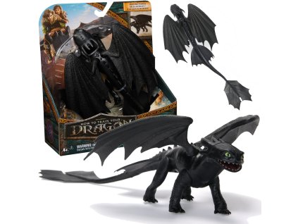 Jak vycvičit draka – figurka Bezzubka (Toothless), 21 cm