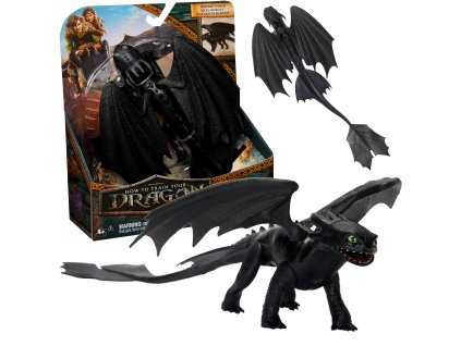 Jak vycvičit draka – figurka Bezzubka (Toothless), 21 cm