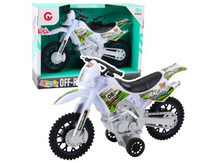 Motokros terénní pohon světla zvuky bílý