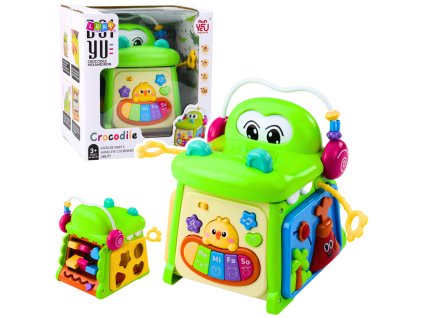 Interaktivní vzdělávací kostka třídička piáno smyslový krokodýl