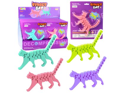 Kočičí hlavolam fidget 3D puzzle ohebný mix