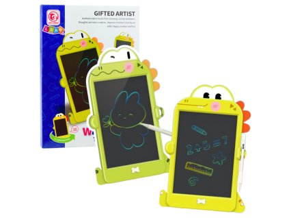 LCD psací kreslicí tabulka dinosaurus stylus zelený