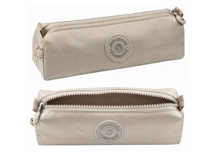 Školní penál Organizér Jedna přihrádka Stříbrný 21.5cm