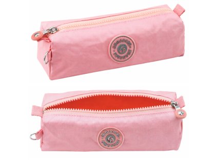 Školní penál Organizér Jedna přihrádka Růžový 21.5cm