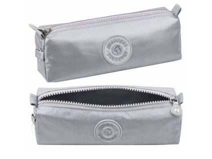 Školní penál Organizér Jedna přihrádka Šedý 21.5cm