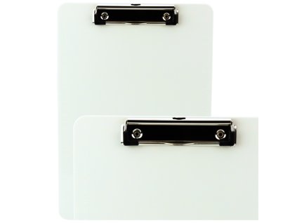 Deska s klipem pravítko psací A4 plast bílý