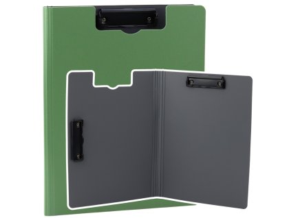 Deska s krytem dvěma klipy A4 plastová zelená