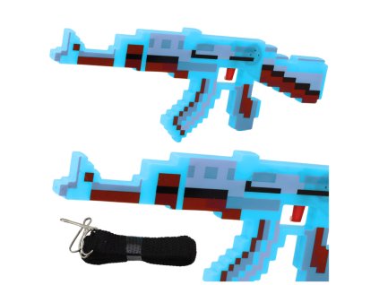 Pikselová puška světla zvuky zelená 39 cm