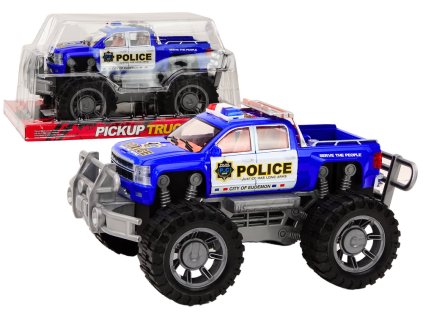 Policejní auto Pickup Modré terénní policejní vozidlo