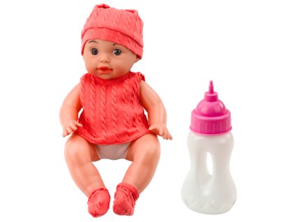 Panenka Miminko S Lahvičkou Růžový Obleček Zvuky 30cm