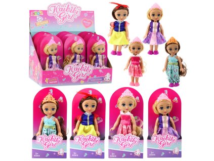 Mini Panenka Princezna Korunka Zdobené Šaty 17cm Mix