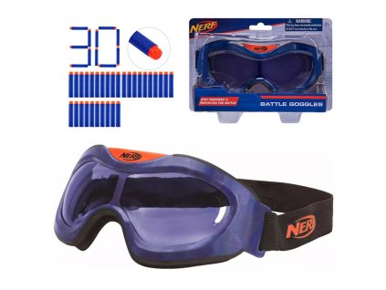 Nerf Ochranné Brýle Modré + 30 šipek pro Nerf