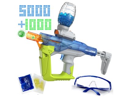 SKD Blaster Automatická Puška na Gelové Kuličky Python CS-003S Modrá Svítící kuličky